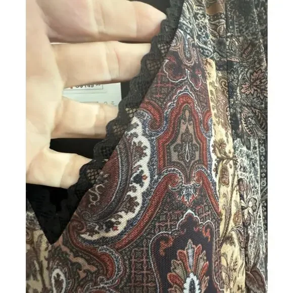 DESIGUAL NWT $115 Katrina Patchwork Look Lined Mesh Top Size US L - Picture 7 of 12